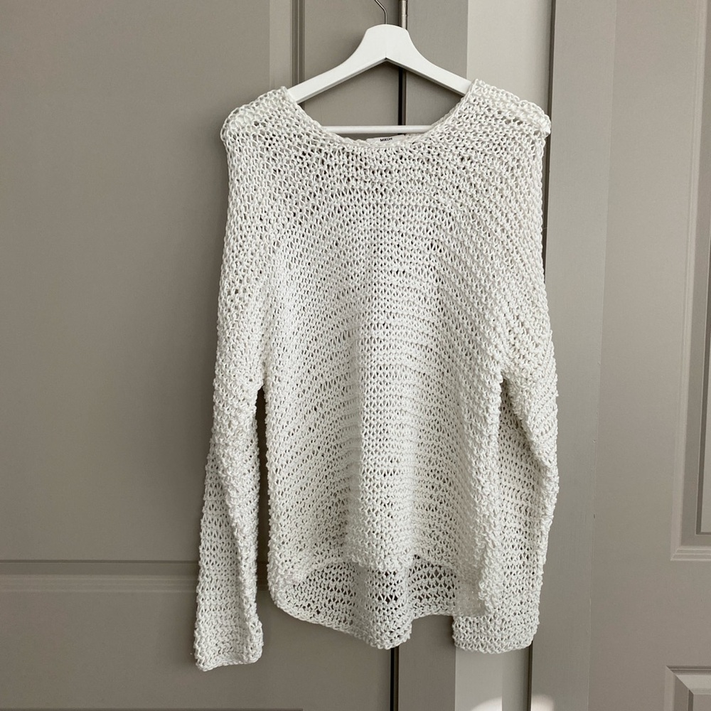 Mikoh women’s mehetia knit sweater white long sleeves cover up size 2
